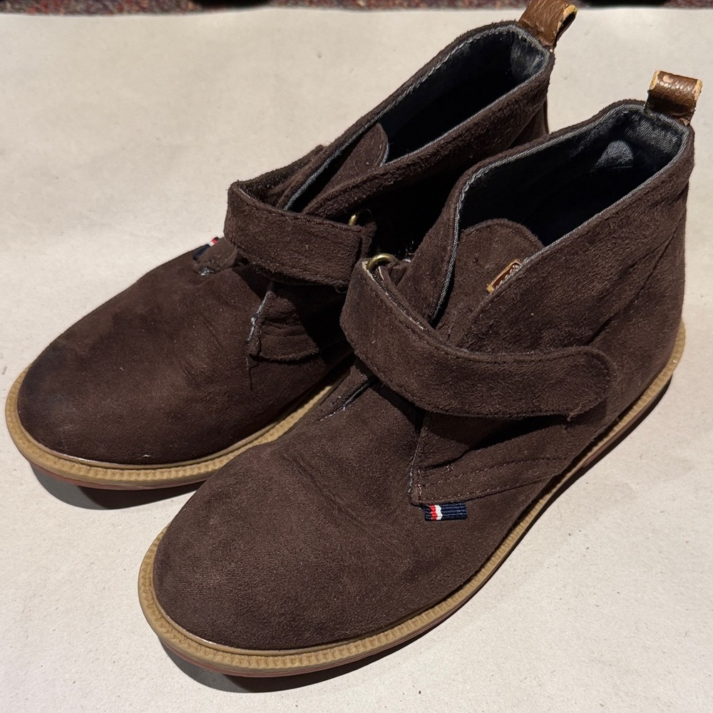 Tommy Hilfiger Boys Brown Suede Ankle Boots